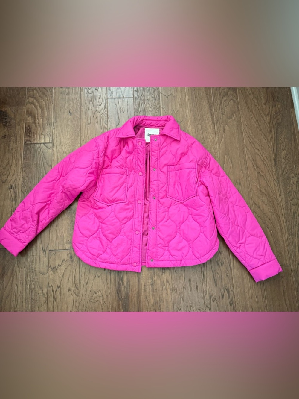 Women’s &Merci Quilted Pink Jacket size large